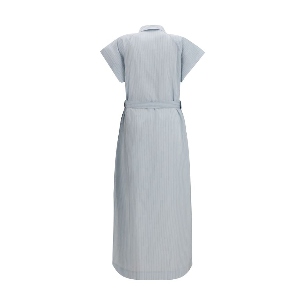 Jacob Cohen Striped Chemisier Midi Long Dress - Light Blue