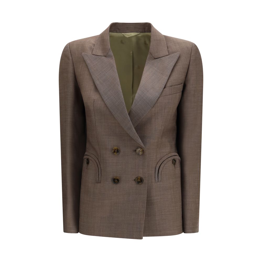 Blazé Milano Aile Charmer Virgin Wool Blazer - Brown