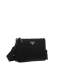 Prada Leather & Re-Nylon Crossbody Bag - Black