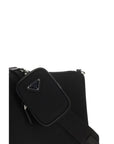 Prada Leather & Re-Nylon Crossbody Bag - Black