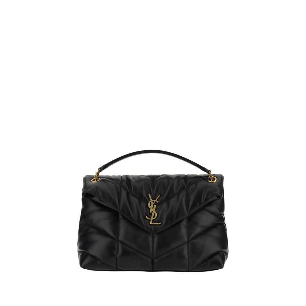 Saint Laurent LouLou Medium Leather Shoulder Bag - Black