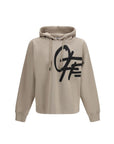 Off-White Spray Logo Hoodie - Beige