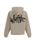 Off-White Spray Logo Hoodie - Beige