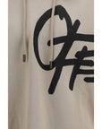 Off-White Spray Logo Hoodie - Beige