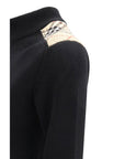 Burberry Black Wool-Cashmere Zip Cardigan