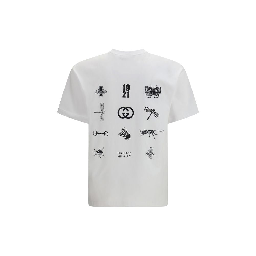 Gucci Graphic White Cotton T-Shirt