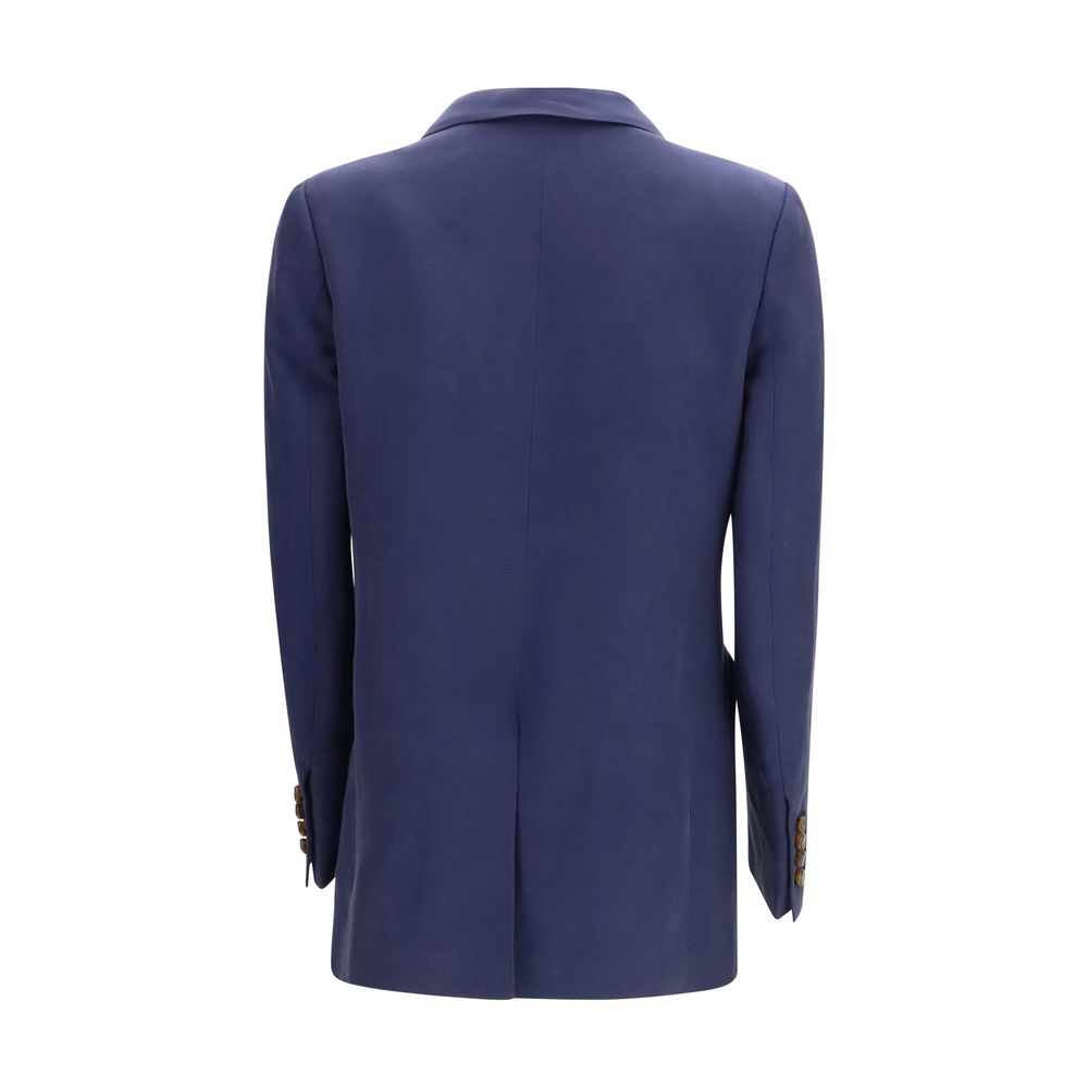 Blazé Milano The Savannah Everyday Linen-Silk Blazer - Azure Blue