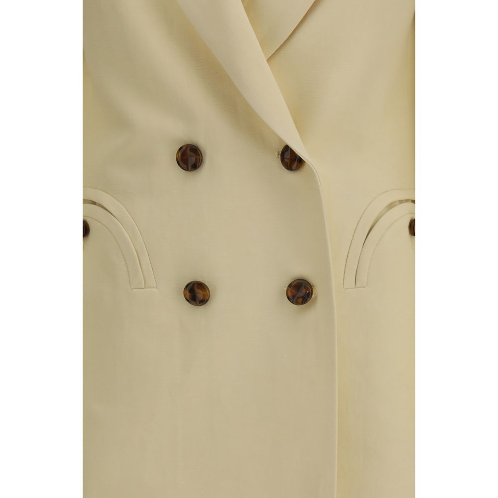 Blazé Milano The Savannah Everyday Linen-Silk Blazer - Beige