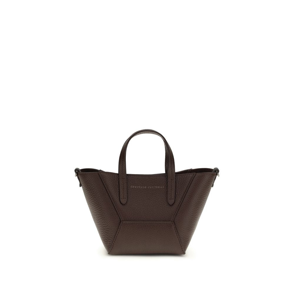 Brunello Cucinelli Leather Tote & Shoulder Bag