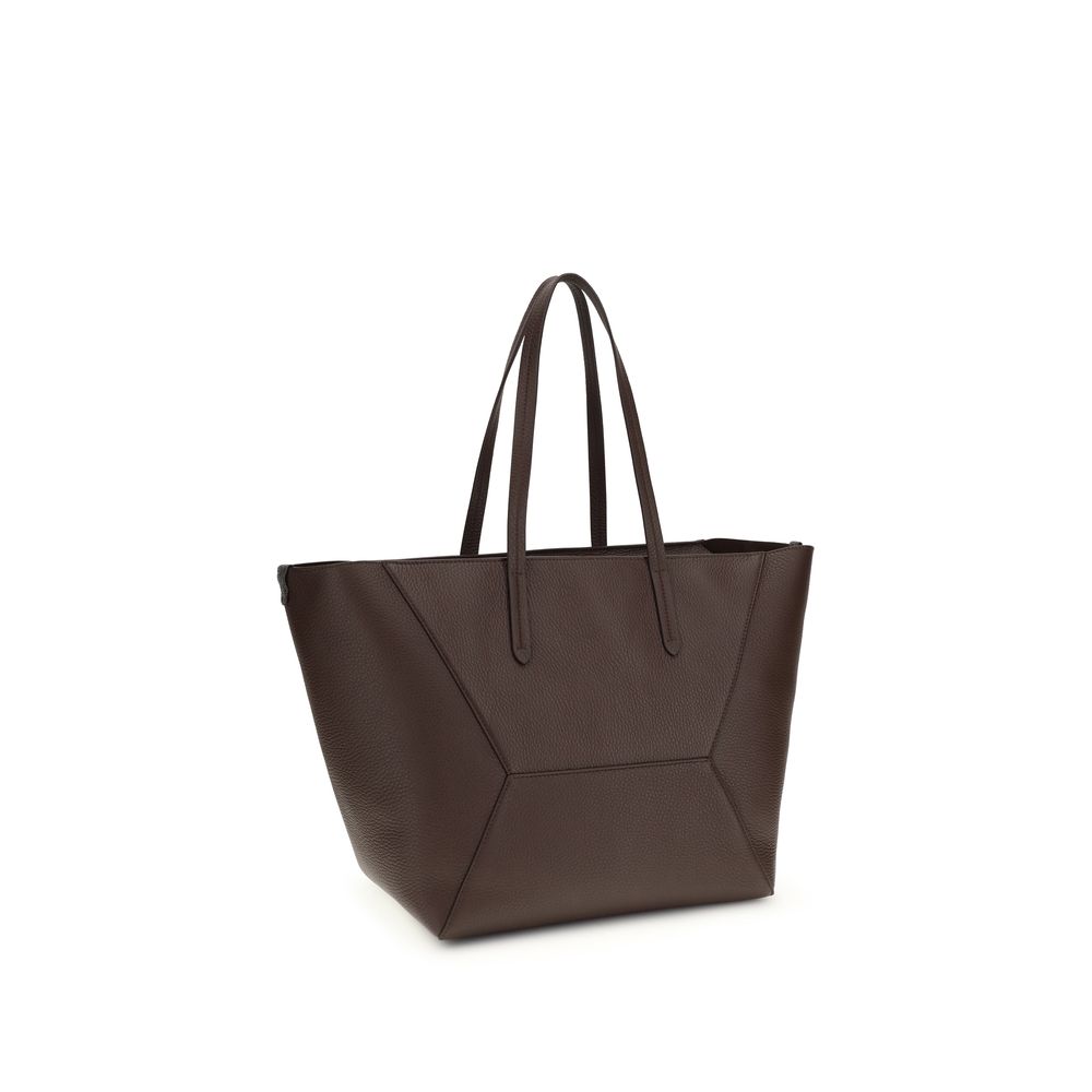 Brunello Cucinelli Large Leather Tote & Shoulder Bag