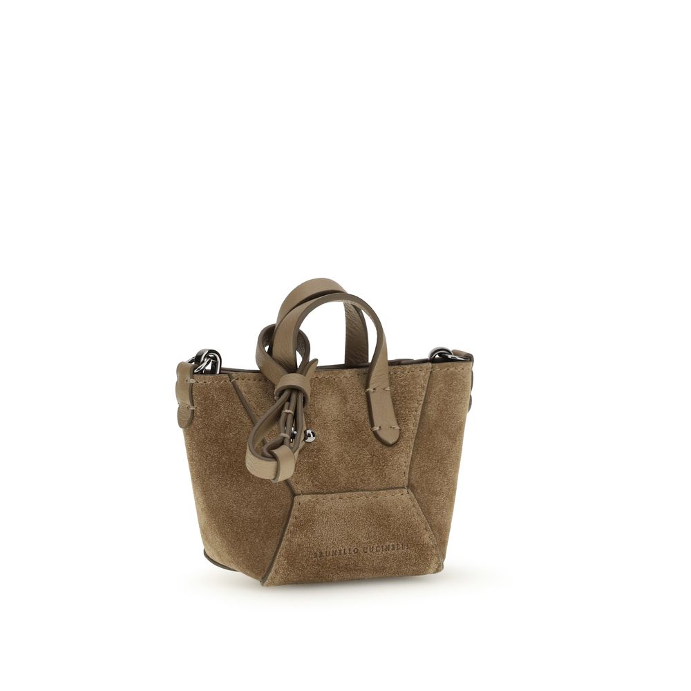 Brunello Cucinelli Brown Leather Tote & Shoulder Bag