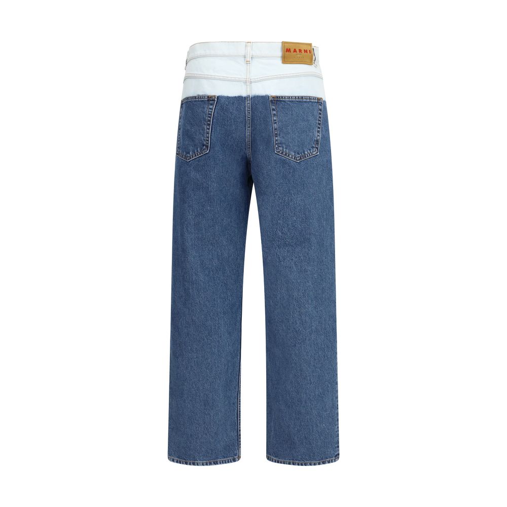 Marni Bleach Dipped Straight-Leg Jeans
