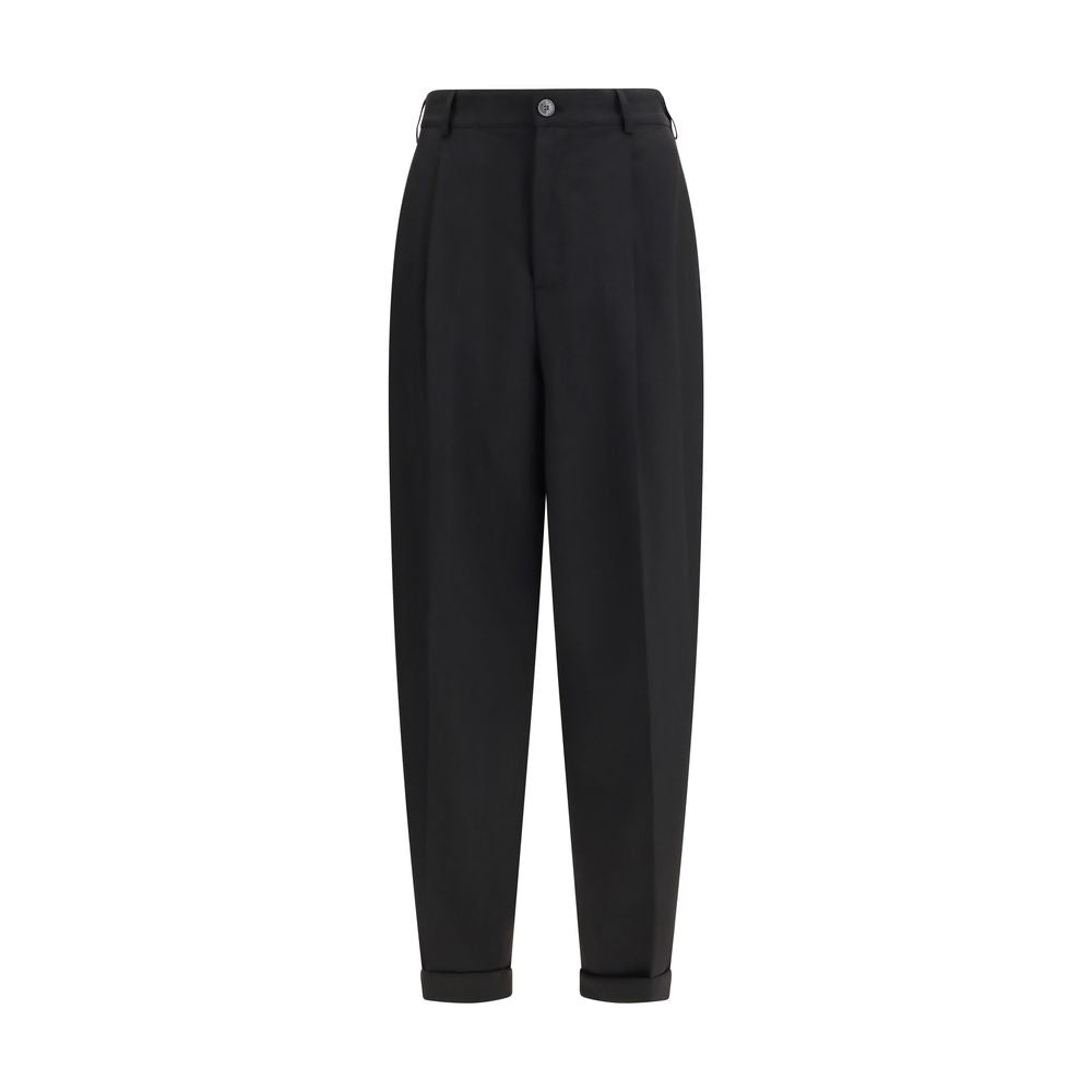 Marni Virgin Wool Tapered Pants - Black