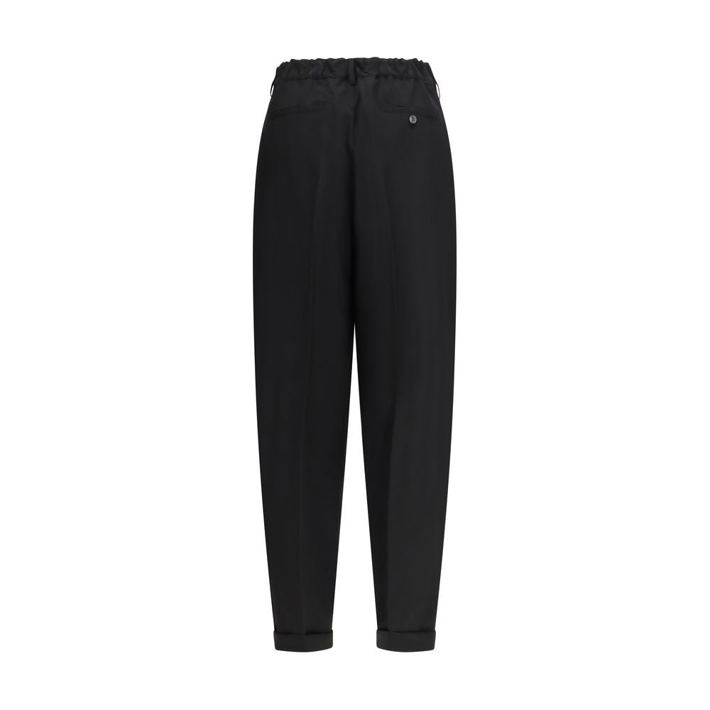 Marni Virgin Wool Tapered Pants - Black