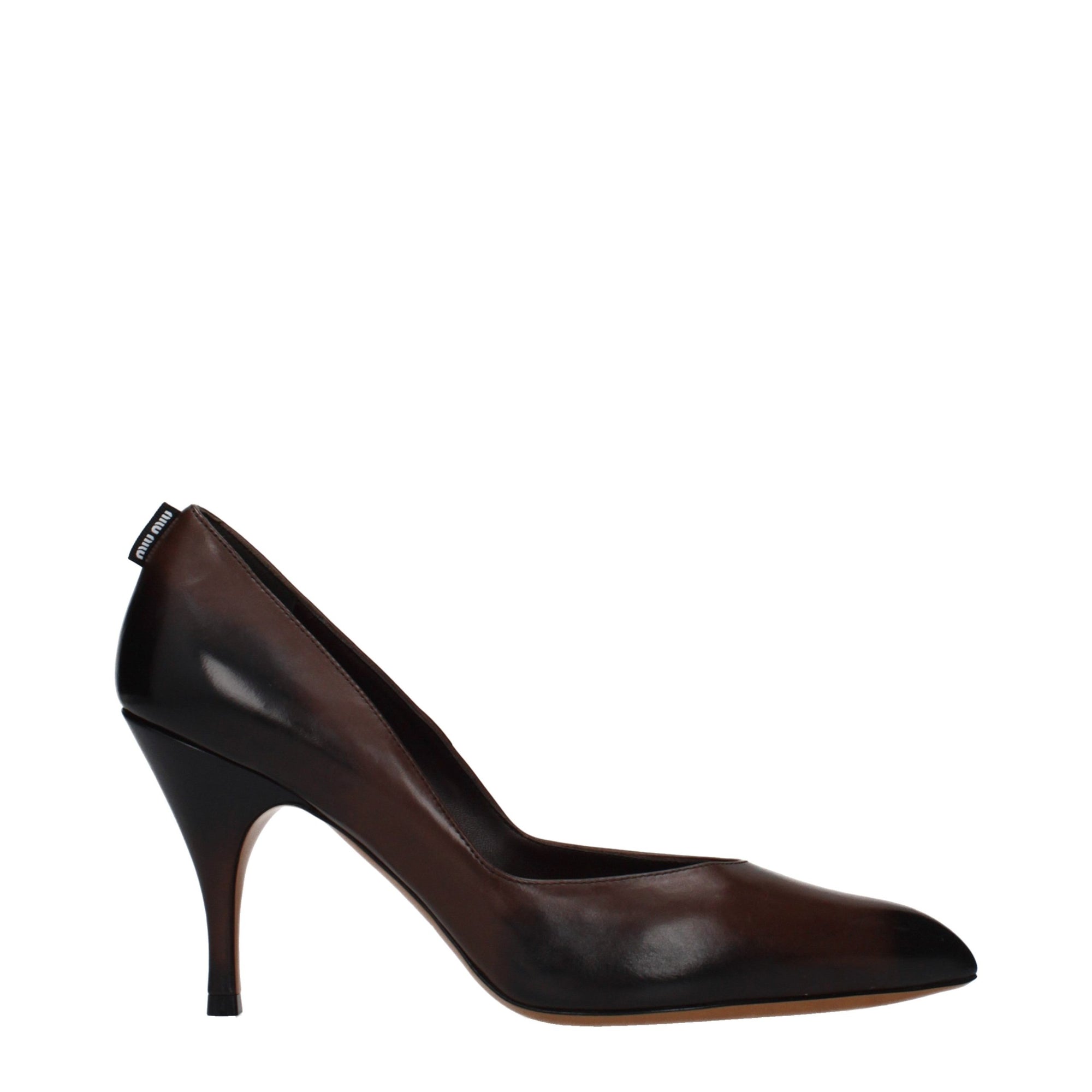 Miu Miu Dark Brown Leather Pumps