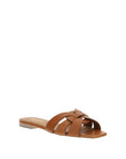 Saint Laurent Brown Leather Flat Sandals