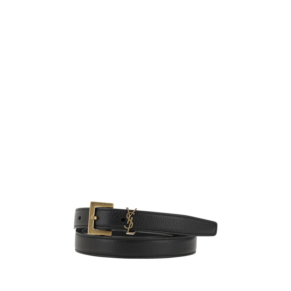 Saint Laurent Waist Leather Belt - Black