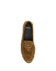 Saint Laurent Suede Leather Loafers - Brown
