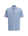 Ferragamo Cotton Polo Shirt - Light Blue