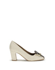 Ferragamo Leather Block Heel Pumps
