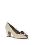 Ferragamo Leather Block Heel Pumps