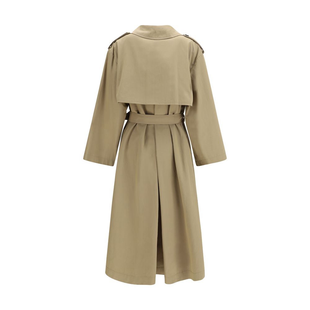 Max Mara Warm Beige Cotton Trench Coat
