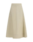 P.A.R.O.S.H. A-Line Linen Midi Skirt
