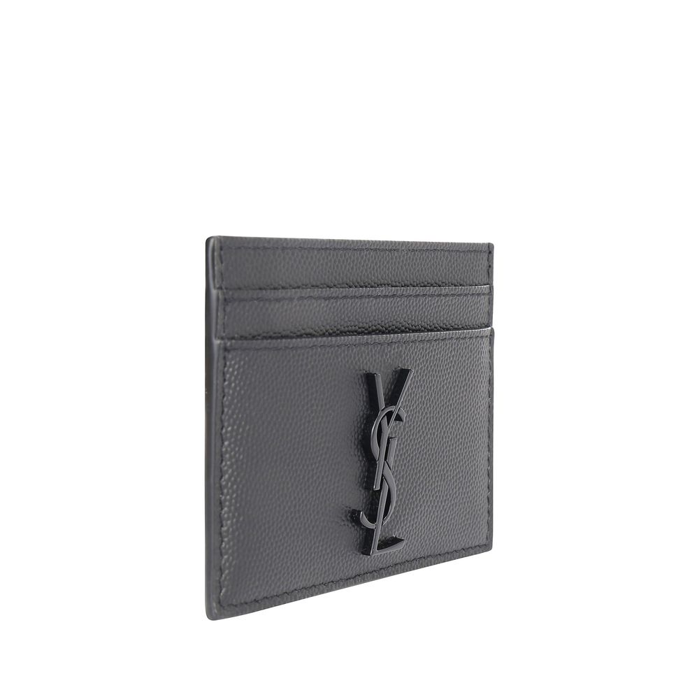 Saint Laurent Cassandre Card Holder - Gray/Grey 