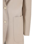 Max Mara Beige Wool Longline Blazer
