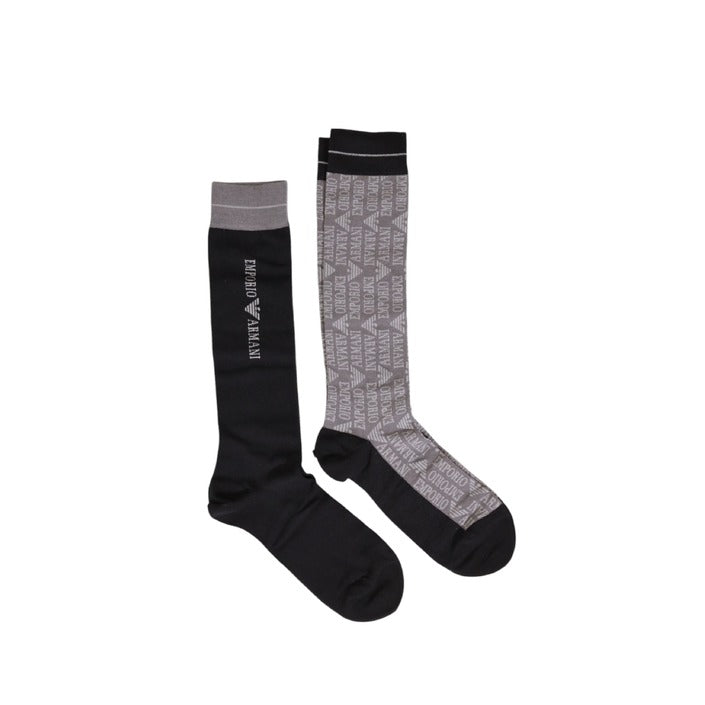 Emporio Armani Logo Cotton-Blend High Socks - 2 Pack