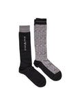 Emporio Armani Logo Cotton-Blend High Socks - 2 Pack