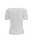 Ganni White Cotton T-Shirt