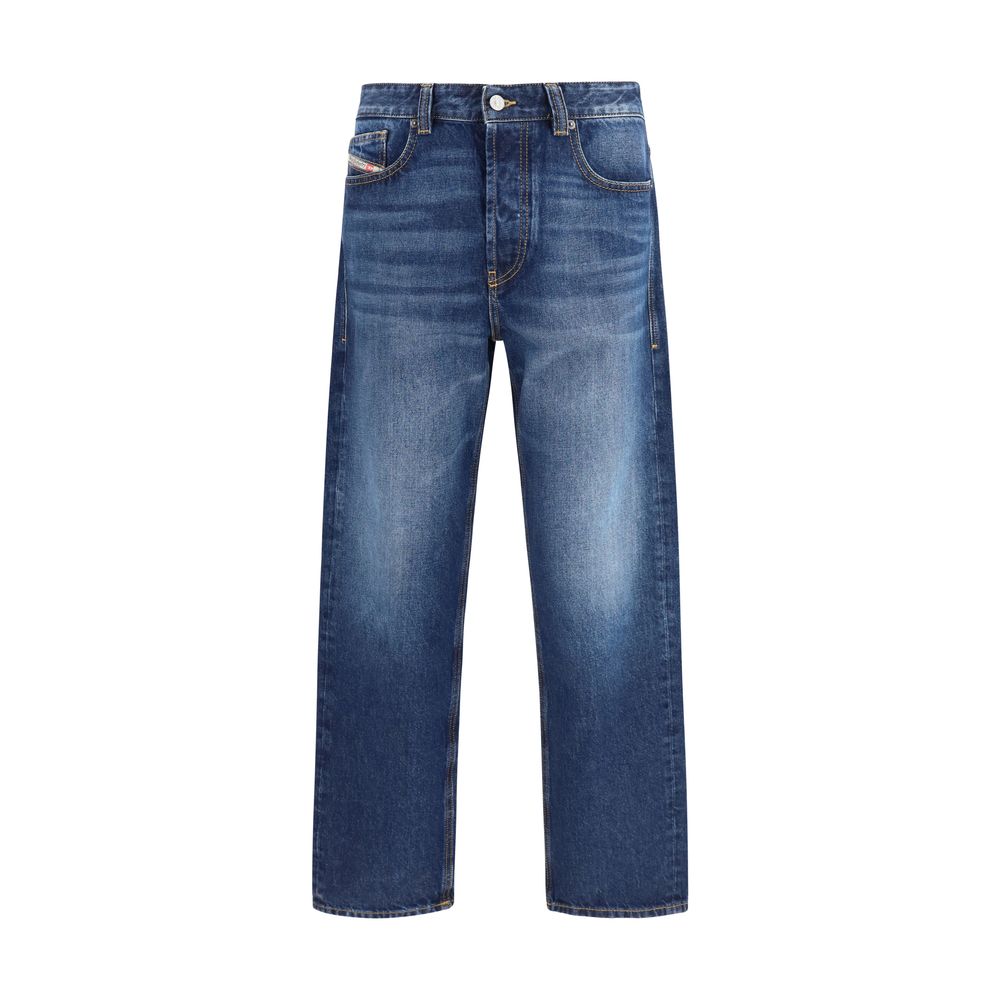 Diesel 2024 Dark Wash D-Macs Tapered Jeans - Mid Blue