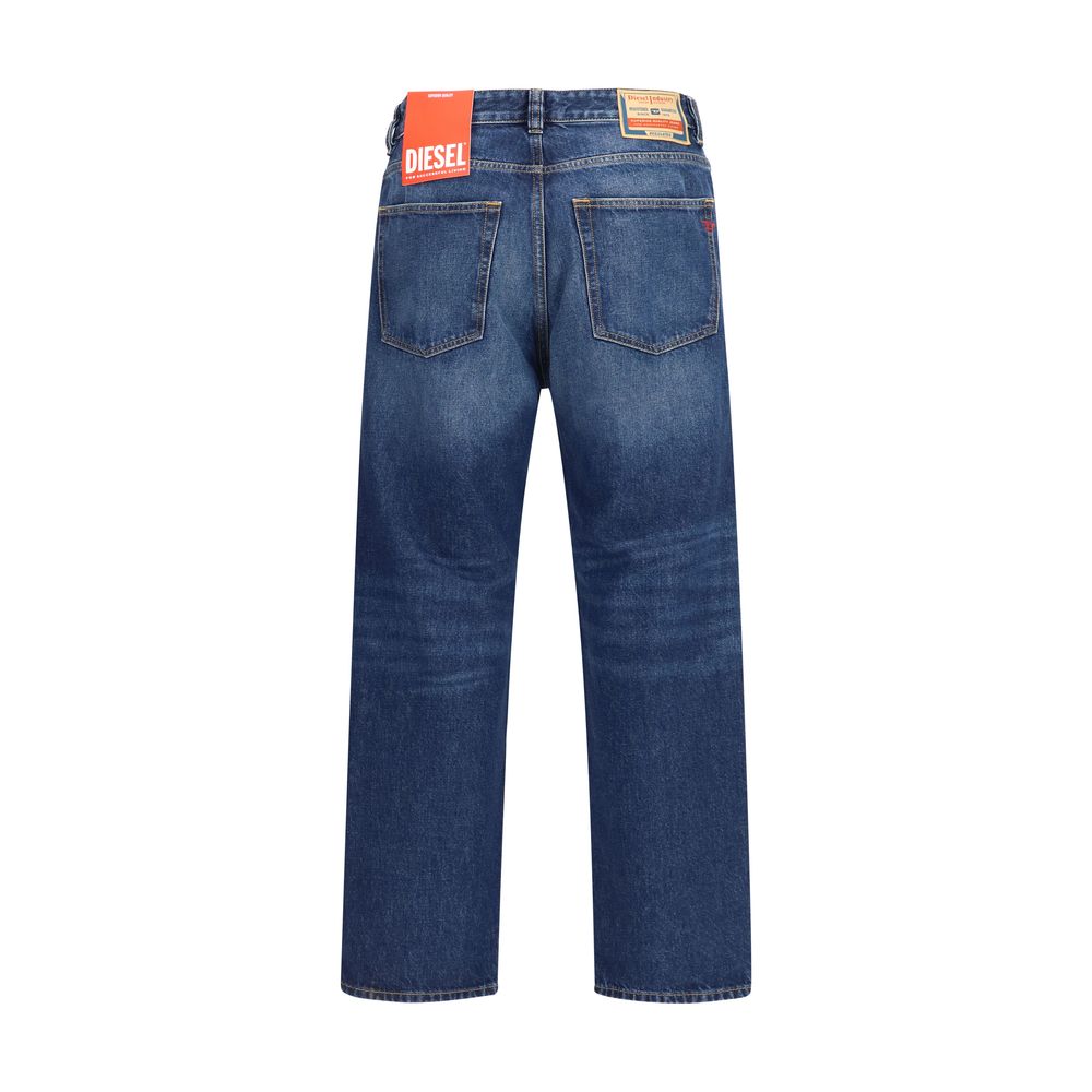 Diesel 2024 Dark Wash D-Macs Tapered Jeans - Mid Blue