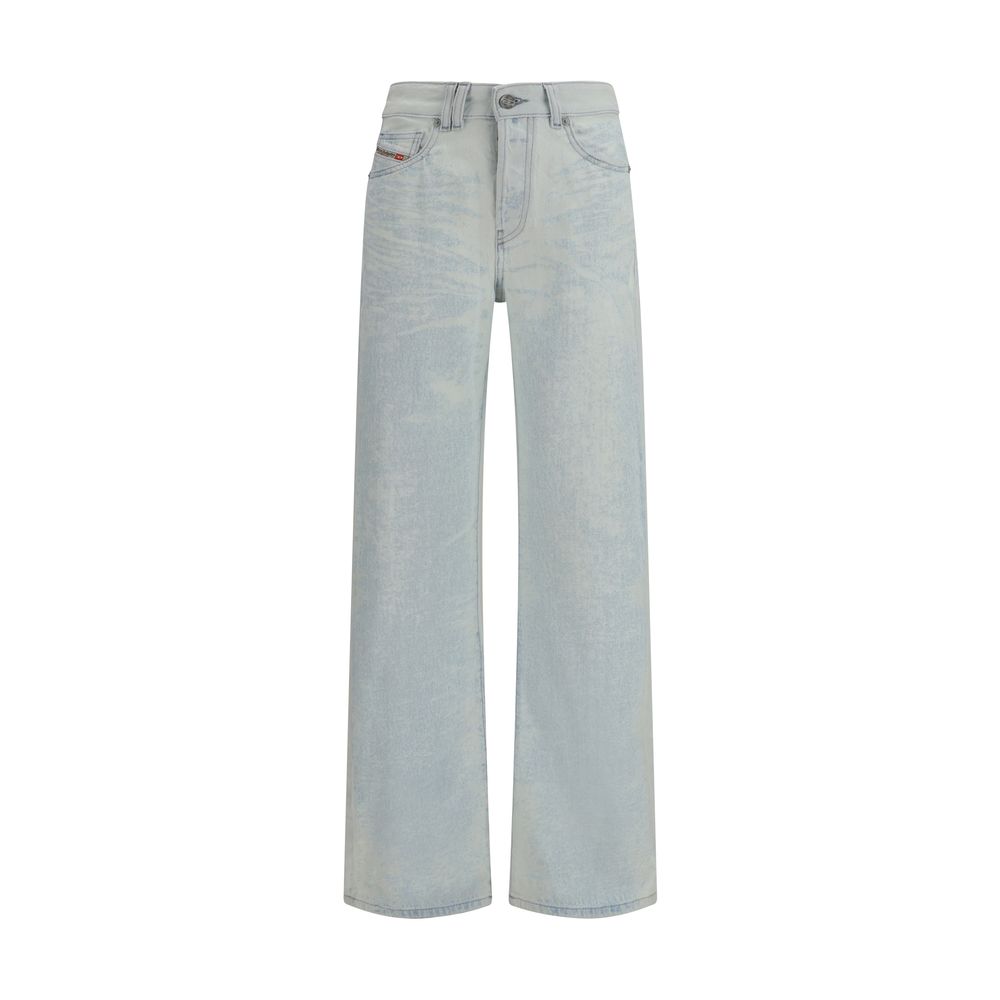 Diesel Light Wash Straight Leg Fit 1971 D-Sent Jeans - Bleached Blue