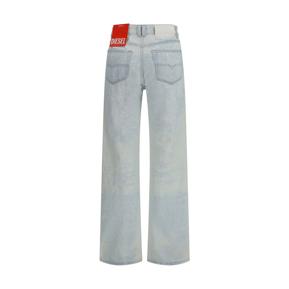 Diesel Light Wash Straight Leg Fit 1971 D-Sent Jeans - Bleached Blue
