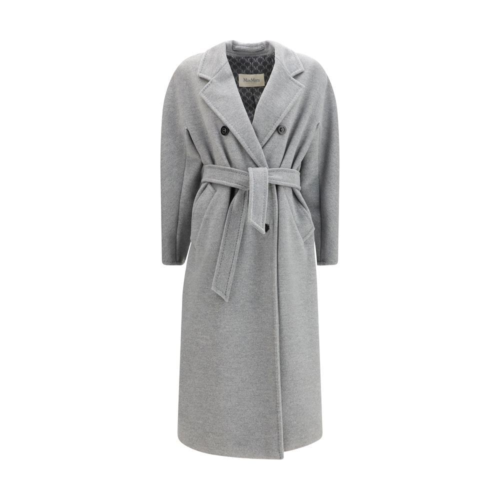 Max Mara Madame Virgin Wool Coat - Gray/Grey