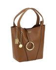 Chloé Small Spin Tote & Shoulder Bag In Grained Leather - Tan Brown