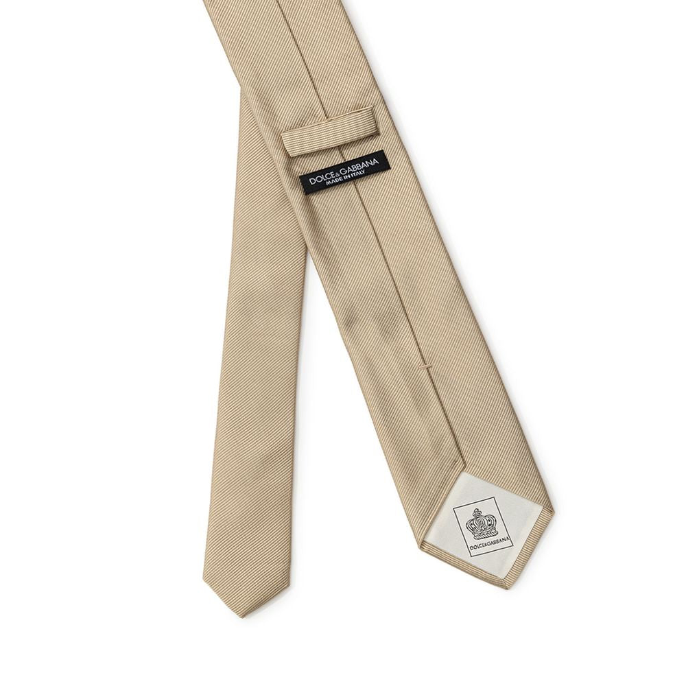 Dolce & Gabbana Gold Silk Suit Tie