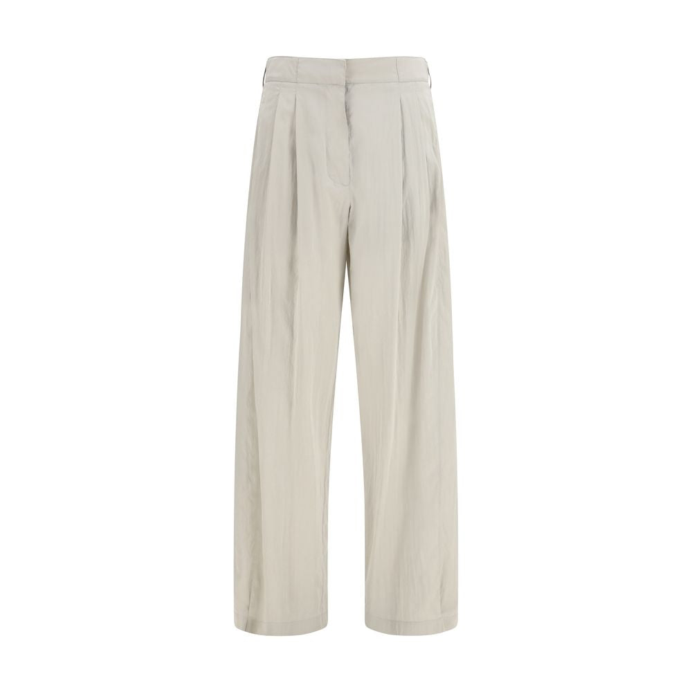 The Row Iven Silk Barrel Leg Pants
