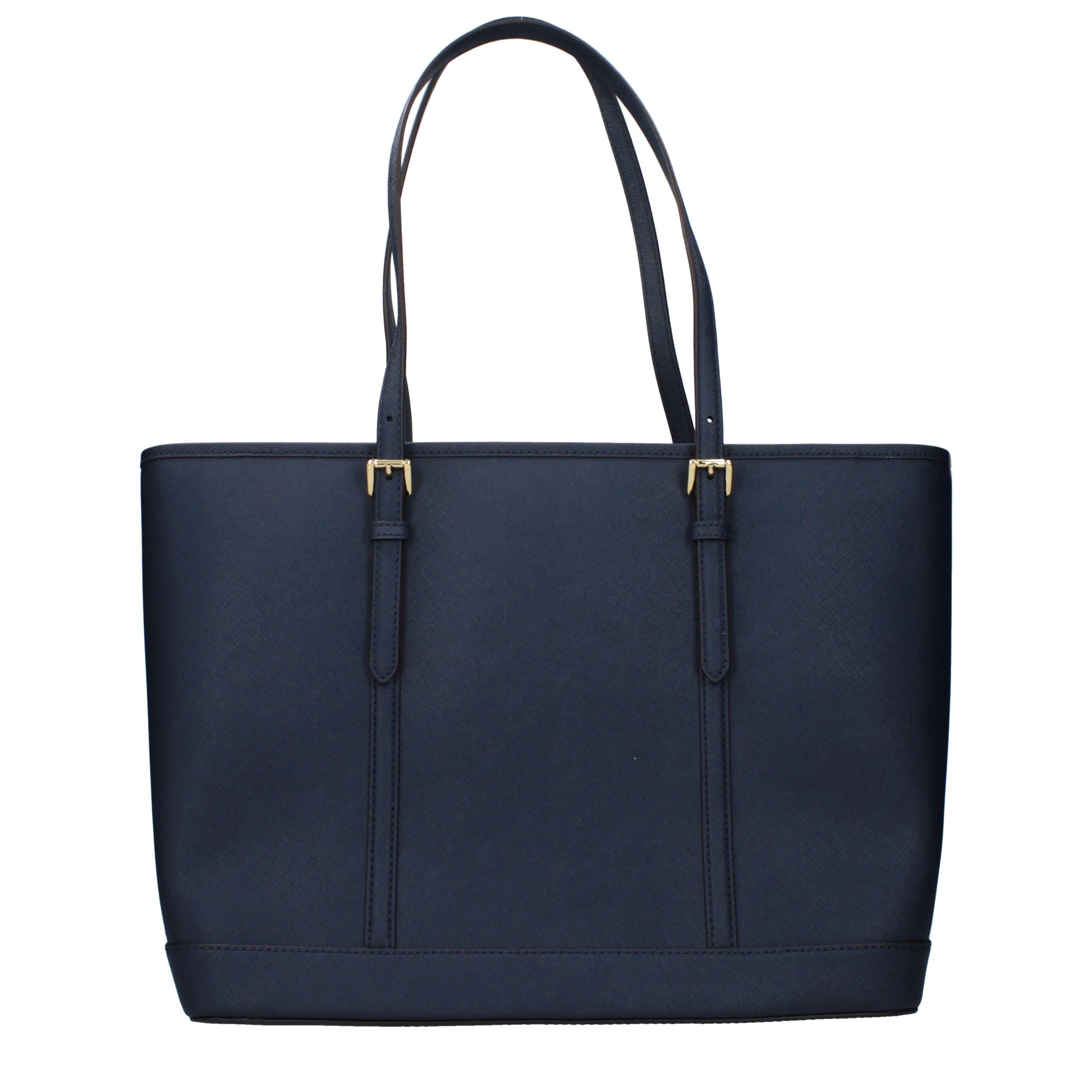 Michael Kors Jet Set Travel Large Saffiano Leather Tote Bag - Navy