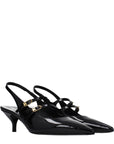 Celine Mary Jane Slingback Pumps - Black