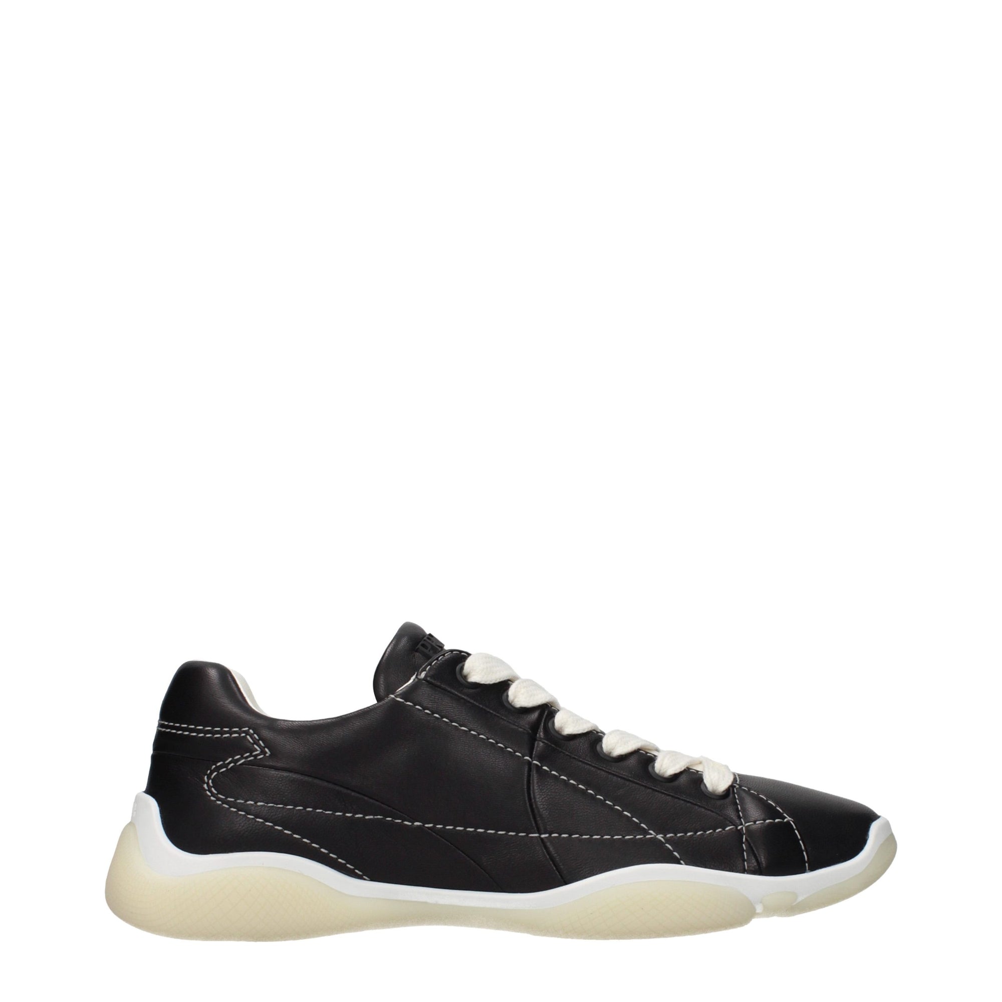 Prada Nappa Leather Sneakers - Black