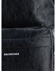 Balenciaga Explorer Leather Backpack - Black