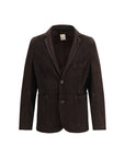D'amico Suede Leather Blazer - Dark Chocolate
