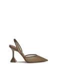 Amina Muaddi Holli Slingback Heels - Musk