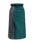 Prada Patchwork Lace & Silk Midi Skirt