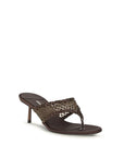 LE SILLA Gilda Crystal Embellished Stiletto Heel Sandals - Brown