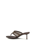 LE SILLA Gilda Crystal Embellished Stiletto Heel Sandals - Brown