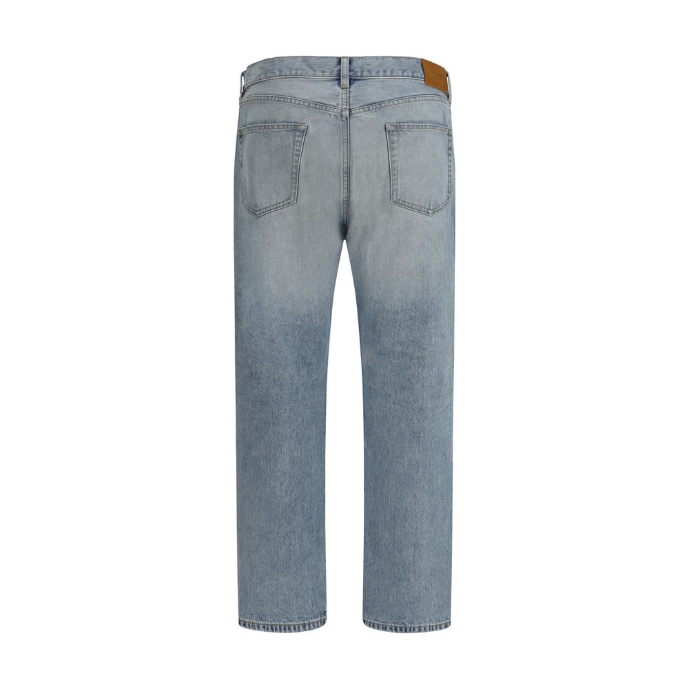 Saint Laurent Light Wash Straight-Leg Jeans
